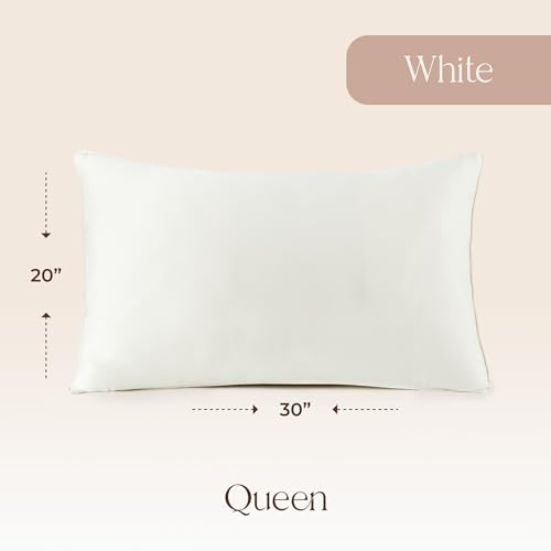 Image of Organic Cotton Pillow Protector - 100% Waterproof Pillow Protector Queen Size GOTS & Fairtrade Certified - 140GSM Hypoallergenic Machine Washable Breathable Cover with Edge Piping - 2 Pack (Queen)