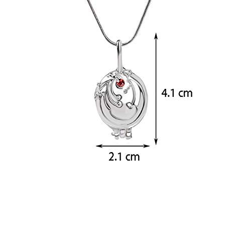 UoYu TFYU 2 Pcs The Vampire D.rs Elena Gilbert Opening Vervain Locket Pendant Necklace and Daywalking Katherine Necklace Pendant Charm Necklace-Royal Blue with Transparent Box2