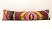 Kilimwarehouse King Size Kilim Pillow Cover 12x47 inch Handmade Lumbar Oriental Kilim Pillow Bedding Organic Oblong Accent Cushion Cover Huge Twin Extra Long Pillow