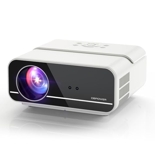 Image of [Auto Focus/Keystone] DBPOWER Projector 4K with 5G WiFi and Bluetooth, FHD Native 1080P Outdoor Movie Projector with 4P4D/PPT/Zoom, Mini Home Projector Compatible w iOS/Android/HDMI/TV Stick