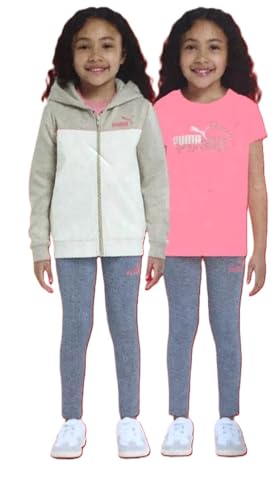 PUMA Kids 3-Piece Athletic Set (US, Numeric, 5, Pink)