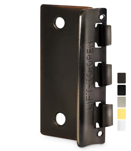 Jack N’ Drill Flip Action Door Lock (6 Pack)- Reversible Privacy Door Locks with Anti Lockout Screw for Child Proofing and Home Defense, Easy to Install and Durable Lock for Interior Swing-in Door