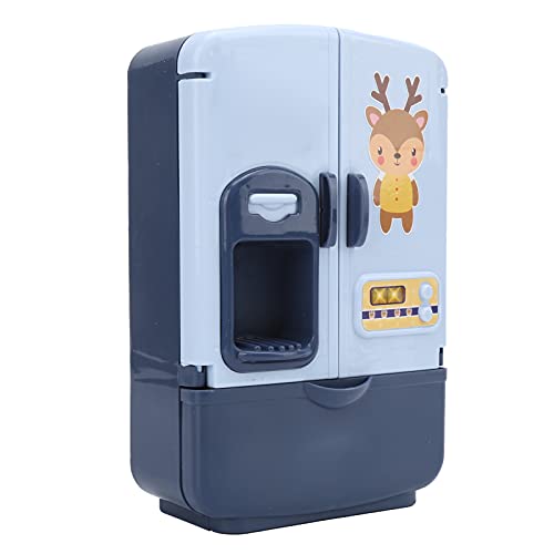 Jauarta Simulación Refrigerador Inteligente Juguetes de Cocina de Doble Puerta Conjunta de Niños Juguete Juguete (Azul)
