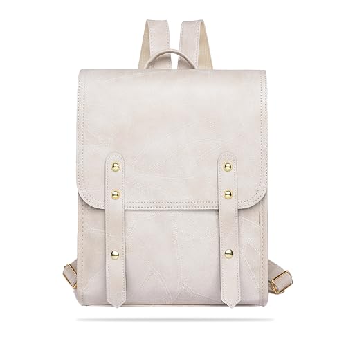 Image of Kraptick Stylish Casual Backpack | PU Leather Laptop Bag for Office, College & Travel | Lightweight & Spacious Daypack | Fits 13.3 inches Laptop | Fashionable & Durable Backpack for Women