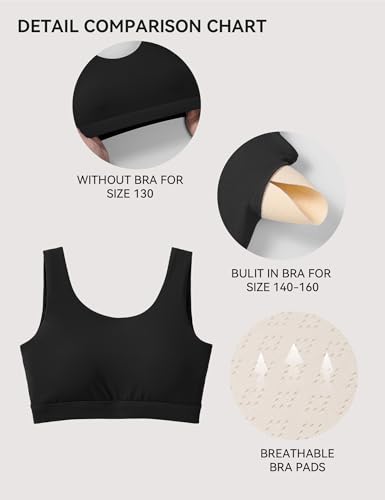 JOCMIC Girls Sports Bras Soft Tranning Bra with Removable Padding Yoga Crop Tops for Teens - Image 6