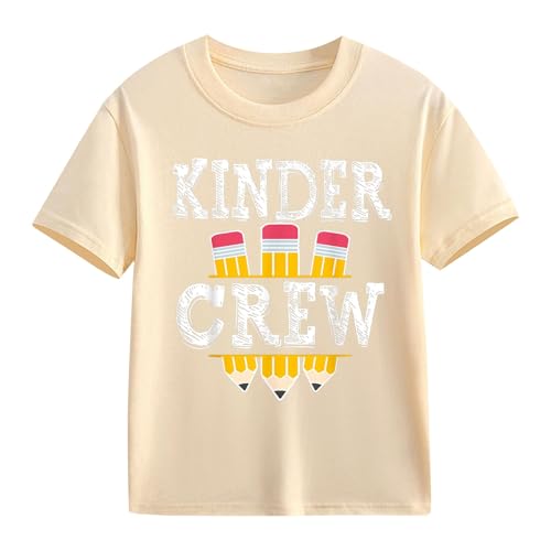 Girls Letter Print Tees Back to School Shirt First Day Short Sleeve T-Shirt Cotton Soft Crewneck Tops Casual Shirts2