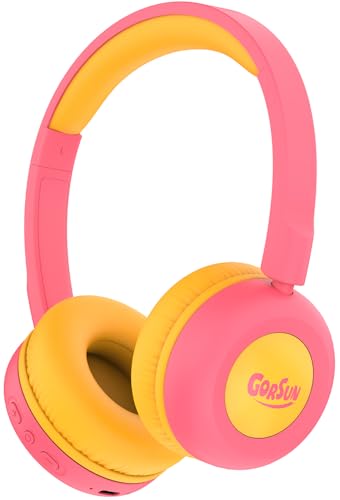 gorsun Kids Bluetooth Headphones (Orange) – 85 dB Volume-Limited Wireless