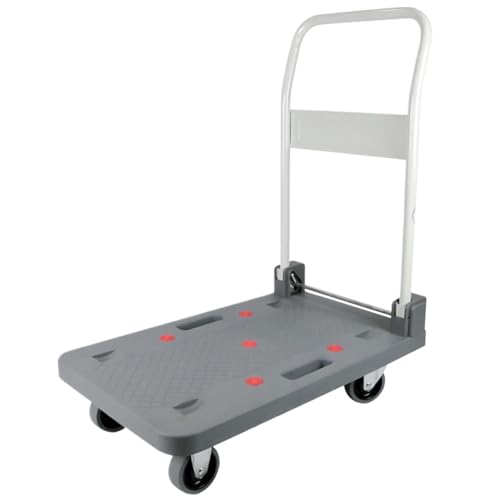 Carretilla portátil con plataforma y mango plegable miniatura 1
