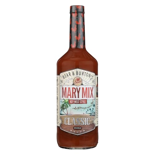 Bear & Burton’s Key West Style Mary Mix | Best Bloody Mary Mix for Perfect Cocktails | Premade Bloody Mary, Ready to Serve