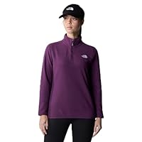 The North Face Women's 100 Glacier 1/4 Zip Fleece Jacket, Black Currant Purple, X-Small
