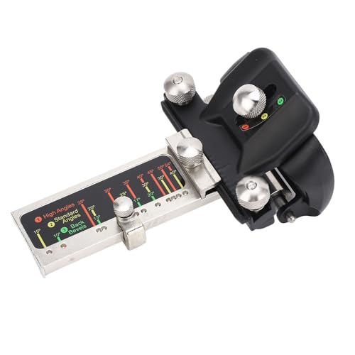 Honing Guide Tool, Aluminum Alloy Adjustable Bevel Angle Honing Guide Sharpening Jig with Scale Plate, Clamping Sharpener Tool for Chisels and Planes