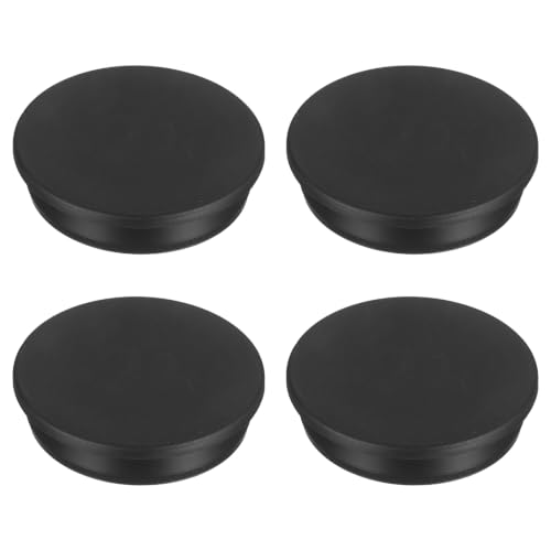 Image of MECCANIXITY 4pcs T-Shaped Silicone Plugs 61.3mm 2-13 /32 Inch Dia Snap in Plug Hole Seal Cover Round Rubber Stopper for 60-61.3mm Holes Kitchen Rubber Bulkheads Waterproof Sealing, Black