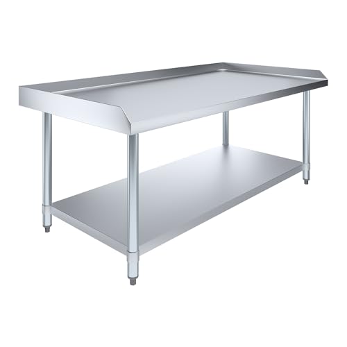 Image of AmGood Stainless Steel Equipment Stand - Heavy Duty, Commercial Grade, with Undershelf, NSF Certified (30 inch Width x 60 inch Length)