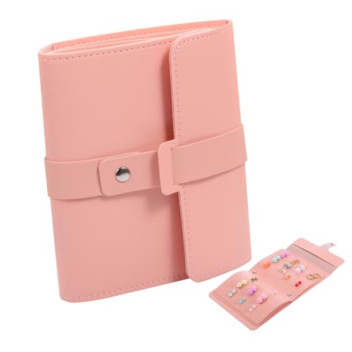 HOLIDYOYO Jewelry Roll Organizer Travel Earring Bag Earring Organizer Book Portable Jewelry Bag Easy Maintenance Pu Material