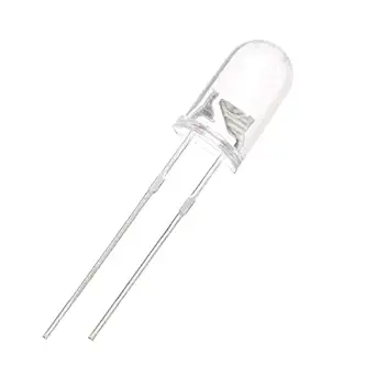 Invento 5pcs 5mm 940nm IR Emitter Transmitter LED Diode Lights Clear Infrared DC 1.2V 30mA 100mW for DIY Projects