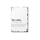 viemso Tin Sign Cabin Definition Decorative Cabin Wall Art Cabin Poster Cabin Sign Minimum Dictionar