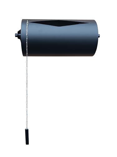 25L Stainless Steel Sauna Wall-Mounted Splash Bucket (black) – Water Pouring Barrel with Chain Pull for Spa & Steam Room