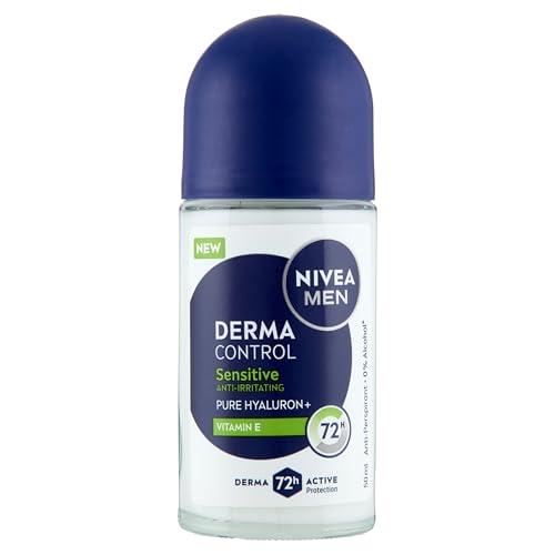 NIVEA Derma Control Sensitive Anti-Transpirant Deodorant für Herren, 72 Stunden Schutz vor Schweiß, Hyaluronsäure und Vitamin E… – Ansicht 1