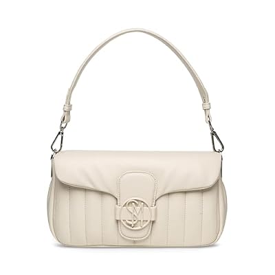 Steve Madden Bpeachy - Borsa a tracolla trapuntata a tre scomparti, taglia unica, Vaniglia., Taglia unica