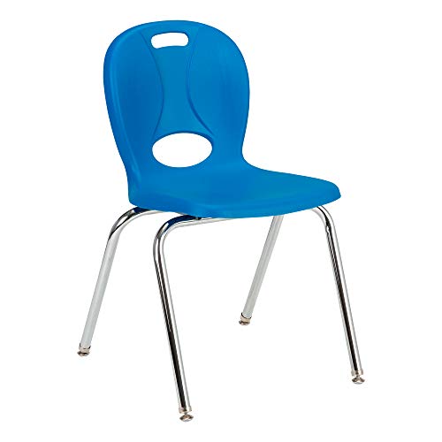 Learniture Structure Series Stacking School Chairs with Contoured Seats, Heavy-Duty Plastic Stacking Classroom Chairs, 18