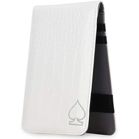 CRAFTSMAN GOLF Crocodile Pattern Golf Scorecard Holder and Yardage Book Cover Case Protector (White) Cover