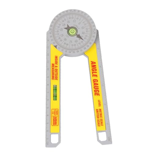 SEWACC Degree Angle Gauge Woodworking Protractor Plastic Stainless Steel Easy to Carry for Carpenter Home Use
