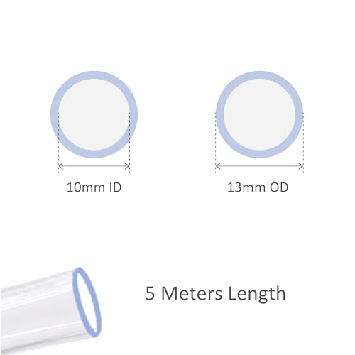 Image of Clear Tubing Assortment, 10mm ID, 5 Meters Lengh In All, 1.5mm Thickness, Flexible Plastic Tube Hose Set For Home Repair Water Oil Transfer Aquarium, BPA Free and non-toxic