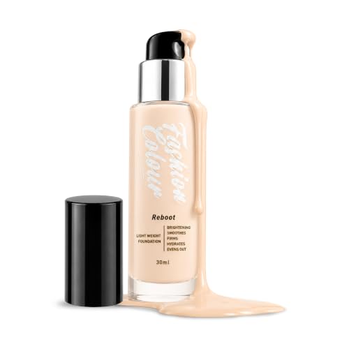 Image of Fashion Colour Light Weight Reboot Foundation | Full Coverage Liquid Foundation | Natural Glossy Finish | Covers Blemishes, Dark Spots & Uneven Skin Tone | Lightweight Long Lasting Makeup | (SHADE NO-101)
