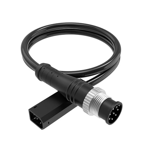 Hodeoo 720074-12 AS EC QDE - Cable adaptador Ethernet - Compatible con buscadores de peces Humminbird Helix 7,8,9,10,12,15 y más | 17 pulgadas para cable buscador de peces Humminbird