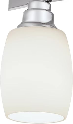 Miniatura 5 de Allen + Roth - Lámpara de tocador de baño con 3 luces de 21 pulgadas de ancho, acabado cromado