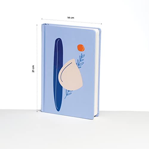 Image of FACTOR NOTES Hardbound Notebook: 100 GSM|A5|3 Bookmarks|200 Pages|Inner Pocket|Ruled (The Blue Sunset)