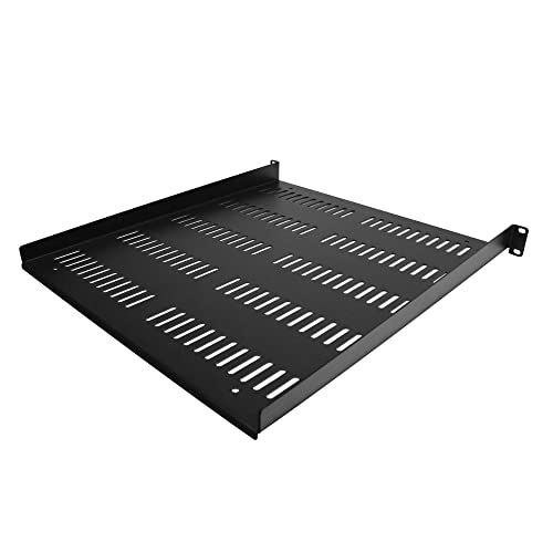Image of StarTech.com 1U Server Rack Shelf - Universal Vented Rack Mount Cantilever Tray for 19 inch Network Equipment Rack & Cabinet - Durable Design - Weight Capacity 55lb /25kg - 20 inch Deep (SHELF-1U-20-FIXED-V)