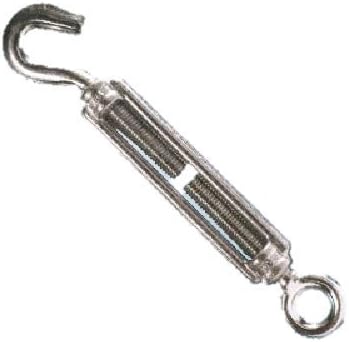Turnbuckle with Eye and Hook Made from Galvanised Steel.