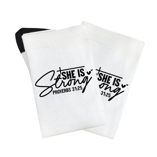 she is strong half calf sock for daughter