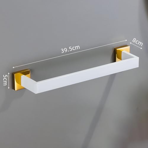 Ensemble d'accessoires de salle de bain or blanc en inox durable