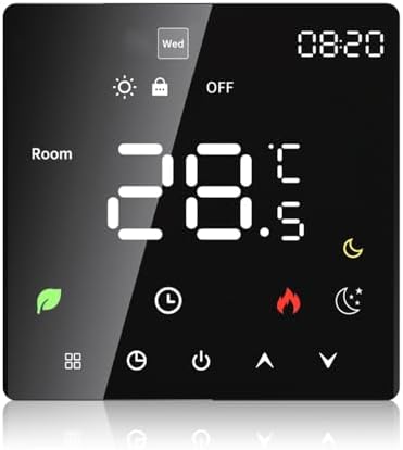 Smart Thermostat, Smart Thermostats for Home, Programmable Thermostat for House with Touchscreen for Wall Mounting (Water Heating)(16A with Wire)