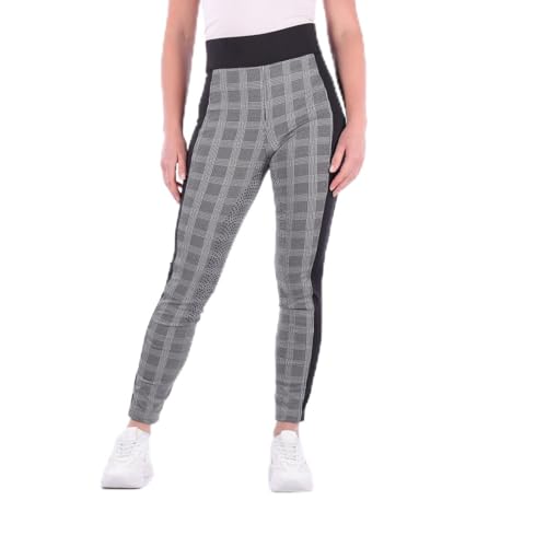 Collants d'équitation Montar Pied de Poule noir et blanc pour femme