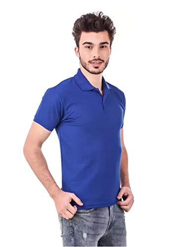 Image of KEOTI Poly Cotton(Mattey) Collar Neck Half Sleeves Tshirt for Men & Boys (Pack of 2), Plain-Regular Fit, Formal /Casual Wear, Polo Tees for Daily Use Stylish Comfortable Men's T-Shirt