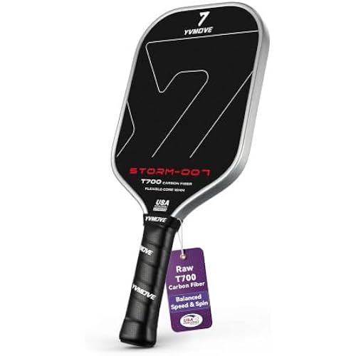 YVmove 16mm Kevlar T700 Carbon Fiber Pickleball Paddle, USAPA Approved