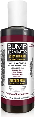 BUMP Terminator Alcohol FREE Anti Razor Bumps, Ingrown Hair, Skin Treatment for Face, Neck, Bikini Area, Legs -After Shave & Dark Spot Corrector, Unisex Lotion, 5.4 fl oz