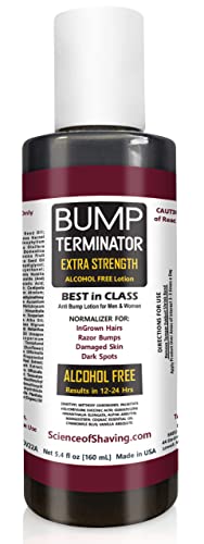 Bump Terminator Alcohol Free Anti Razor Bumps, Ingrown Hair, Skin Treatment For Face, Neck, Bikini Area, Legs -After Shave & Dark Spot Corrector, Unisex Lotion, 5.4 Fl Oz #TOP1