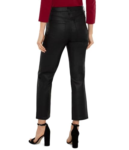 Women's Kennedy Crop Straight Hi-Rise Denim in Coated Black2