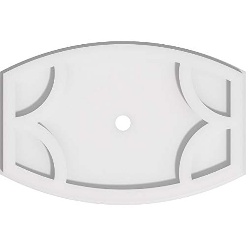 Image of Ekena Millwork CMP16X10KY-01000 Kailey Architectural Grade PVC Contemporary Urethane Ceiling Medallions 16 inchW x 10 5 /8 inchH x 1 inchID x 8 1 /2 inchC x 1 inchP