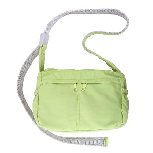 Barsine Bolsa tiracolo feminina Hobo de nylon bolsa de ombro com alça ajustável para viagem e treino, Verde