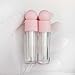 COSIDEA 30pcs Empty 5ml Pink lip gloss tubes with big wand large deo foot brush lipgloss tube container with ball shape cap