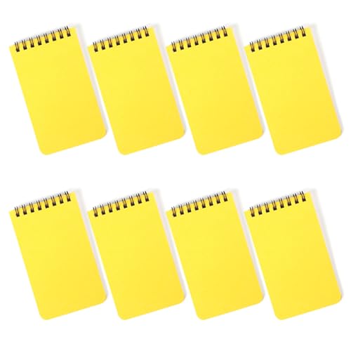 Lot de 8 petits carnets de notes avec 80 feuilles larges lignées à double spirale