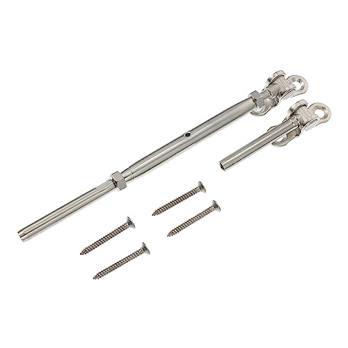 Kit de Tensores de Cable de Acero Inoxidable para Terraza y Cerca de Jardín, 3/16 Pulgadas miniatura 1