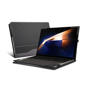 Samsung Galaxy Book 3 Schutzhülle - Pro/Pro 360/Ultra 40,6 cm (16 Zoll), PU-Leder, abnehmbar, Grau/Schwarz