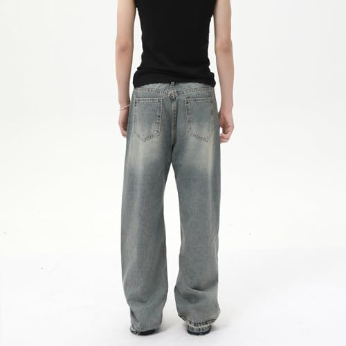 Men's Denim Jeans Vintage Street Style Casual Straight Leg Relaxed Commuter Weekend Pants for Men2
