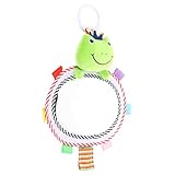 HIAKDOFT Entwicklungsfördernder Babyspiegel mit Frosch Motiv Sicherer Auto Rückspiegel für Neugeborene Kompakt und Leicht für Babysicherheit und Visuelle Stimulation
